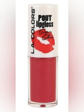 L.A. Colors Pout Red Lip Gloss - Super Shine Brand New Sealed